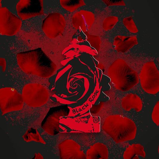 Confezione da 6, 12 o 24 Arbre Magique Black Rose, profumatori auto da appendere, fragranza raffinata e vellutata, formato scorta per auto, furgone, armadio e piccoli ambienti