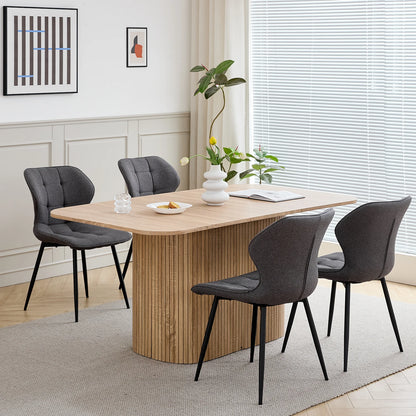 EGOONM Tavolo da pranzo rettangolare in legno massello in stile nordico, tavolo da pranzo per lettura e tempo libero, 160 * 90 cm