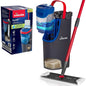 Vileda H2Pro FlatMop – Sistema Lavapavimenti con Secchio a Doppia Vasca, Mop Piatto in Microfibra, Acqua Pulita ad Ogni Risciacquo