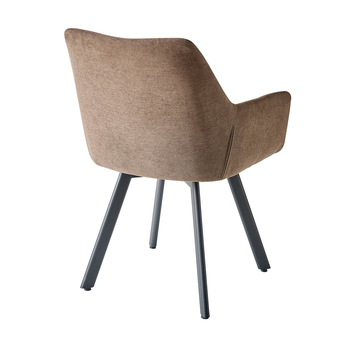 EGOONM 2/4PCS Sedie da pranzo moderne girevoli con braccioli, sedie imbottite in tessuto, 360 °   Sedie Girevoli con Gambe in Metallo