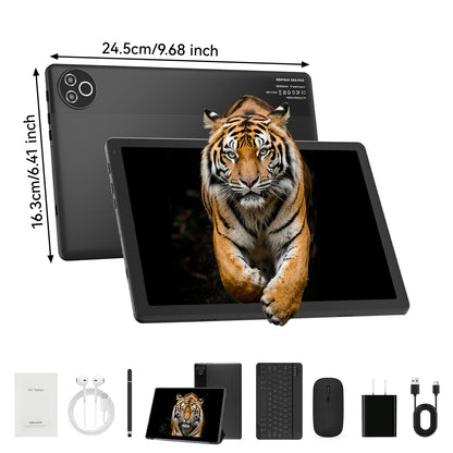 Kb1001L Tablet Android 16 con schermo touchscreen da 10,1 pollici, 20(3+17)Gb di RAM + 64Gb di ROM, processore 5-Core A333 con tastiera, mouse, penna, custodia e auricolari, batteria da 6000Mah, doppia fotocamera 5Mp+8Mp, Wi-