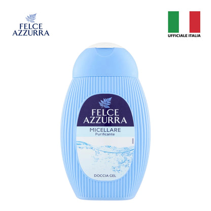 Confezione da 12 Felce Azzurra Doccia Micellare 250 ml, bagnodoccia per la detersione quotidiana, 3 L totali