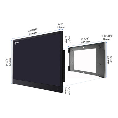 Souria 27 pollici Specchio magico TV LED impermeabile per bagno DTV Sintonizzatore WiFi Android TV Hotel Pubblicità SPA Salon US DVB-T T2 C