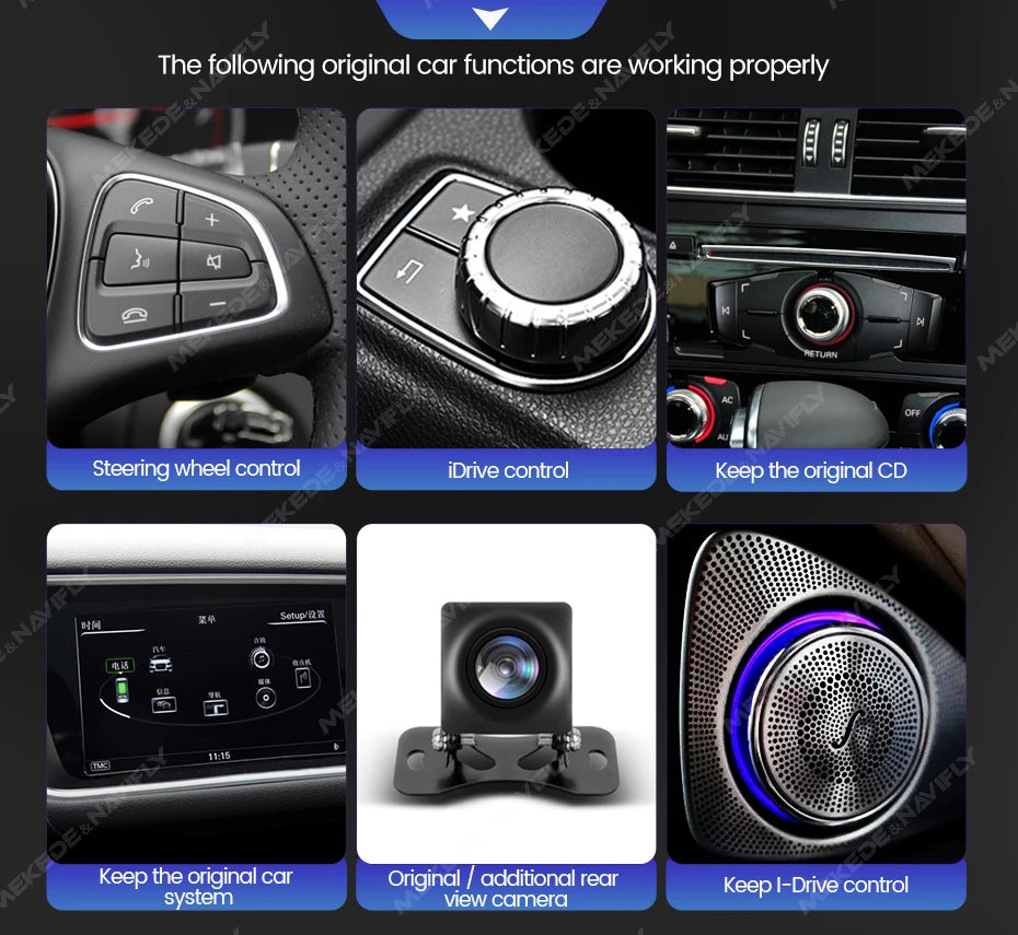 MEKEDE 8.8 "CarPlay Auto Android 14 Autoradio Radio Per Audi Q5 2010-2017 8 Core BT di Navigazione GPS DSP WIFI Lettori Multimediale
