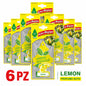 Confezione da 6, 12 o 24 Arbre Magique Limone, profumatori auto da appendere, fragranza fresca e fruttata, formato scorta per auto, furgone, armadio e piccoli ambienti