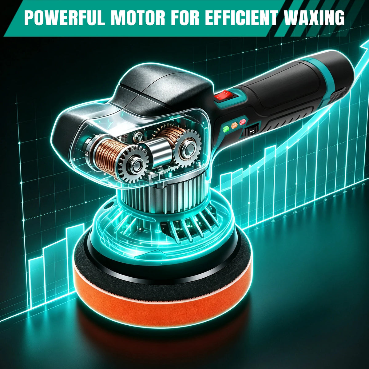 Lucidatrice Senza Fili 12V 800W, 6 Velocità Variabili 2800-6000RPM, Batteria al Litio Portatile, Strumento per Lucidatura Auto, Rimozione Graffi, Finitura a Specchio, Lucidatrice per Dettagli Auto