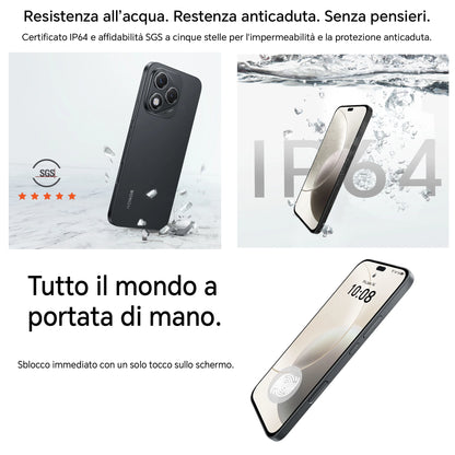 HONOR 400 Lite Smartphone 5G Dual SIM NFC, 108MP con pulsante AI telefono Android 15 , 6.7 pollici AMOLED Eye-Care Display , 5230 mAh,IP64&SGS, Velvet Black [Versione italiana]