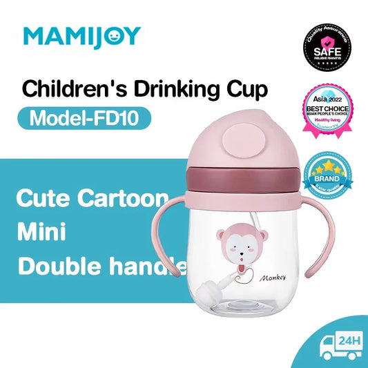 MAMIJOY BY01 Bambini Acqua Sippy Cup Creativo Del Fumetto Del Bambino Tazze di Alimentazione con Cannucce Bottiglie di Acqua A Tenuta Tazza Per Bambini All'aperto