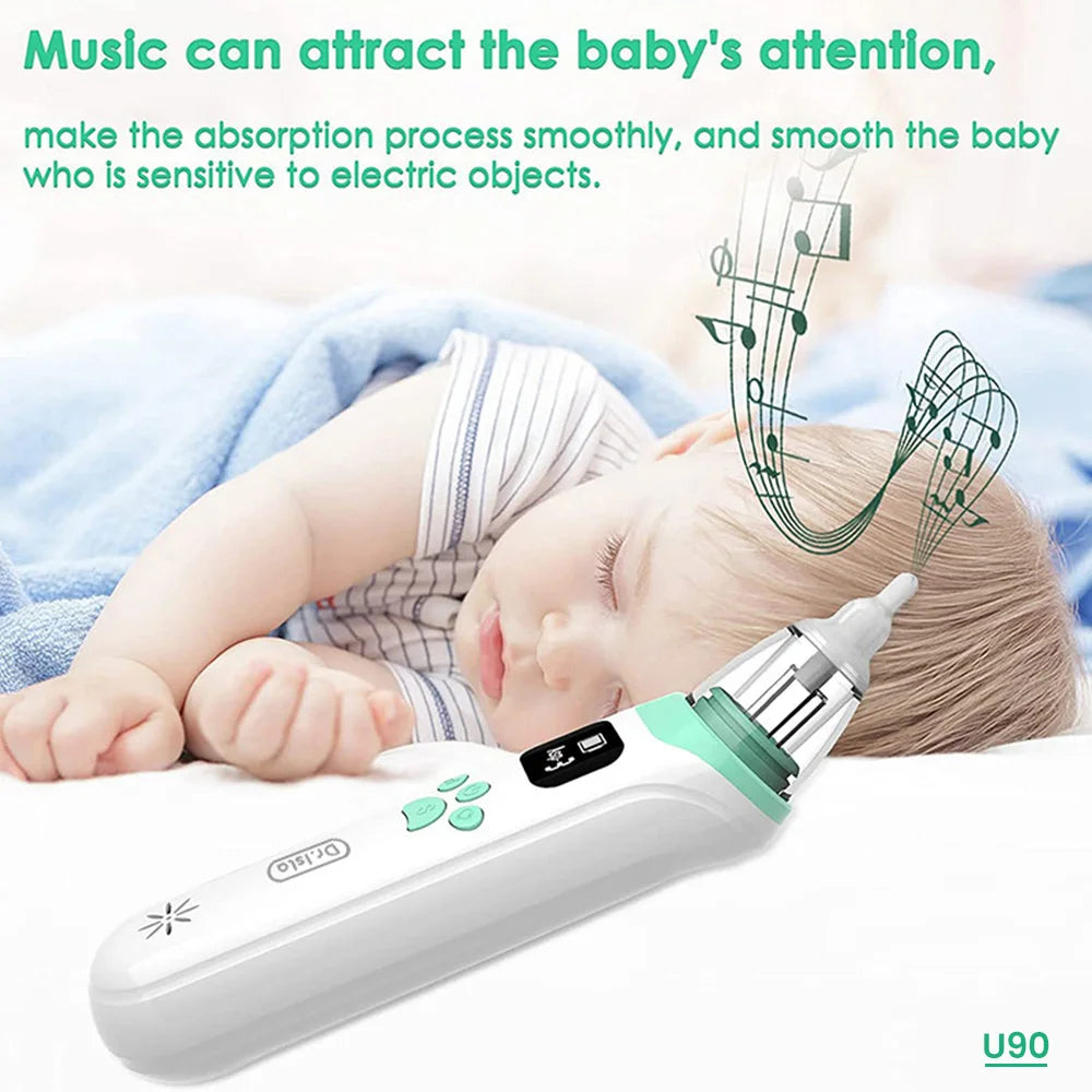 MAMIJOY Aspiratore nasale elettrico per bambini, pulitore nasale silenzioso per neonati, per ostruzioni e rinite, aspiratore nasale per neonati U94