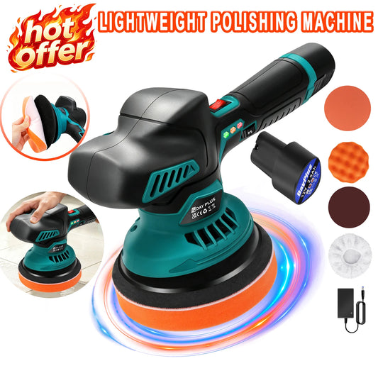 Lucidatrice Senza Fili 12V 800W, 6 Velocità Variabili 2800-6000RPM, Batteria al Litio Portatile, Strumento per Lucidatura Auto, Rimozione Graffi, Finitura a Specchio, Lucidatrice per Dettagli Auto