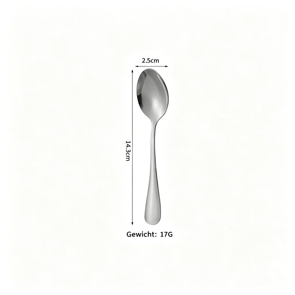Set di posate in acciaio inossidabile color argento, composto da 24 pezzi: coltelli, forchette, cucchiai e cucchiaini, ideale per la tavola di casa e come regalo – set per 6 persone.