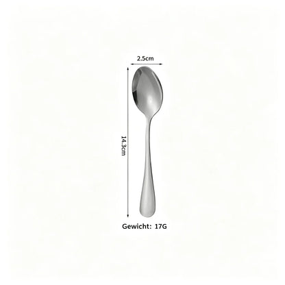 Set di posate in acciaio inossidabile color argento, composto da 24 pezzi: coltelli, forchette, cucchiai e cucchiaini, ideale per la tavola di casa e come regalo – set per 6 persone.