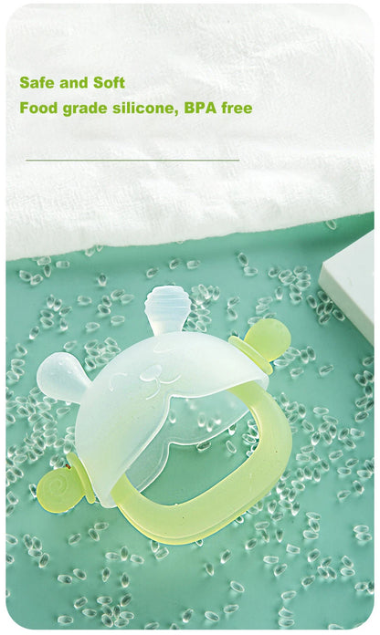 MAMIJOY 1 Pezzo Anello Massaggiagengive per Neonati, Anti-Caduta, in Silicone, per l'Allenamento alla Masticazione, Senza BPA, per Bambini di 2 Mesi, Neonati YJ0