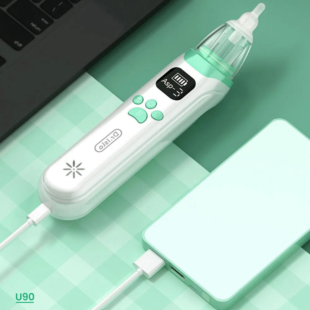 MAMIJOY Aspiratore nasale elettrico per bambini, pulitore nasale silenzioso per neonati, per ostruzioni e rinite, aspiratore nasale per neonati U94