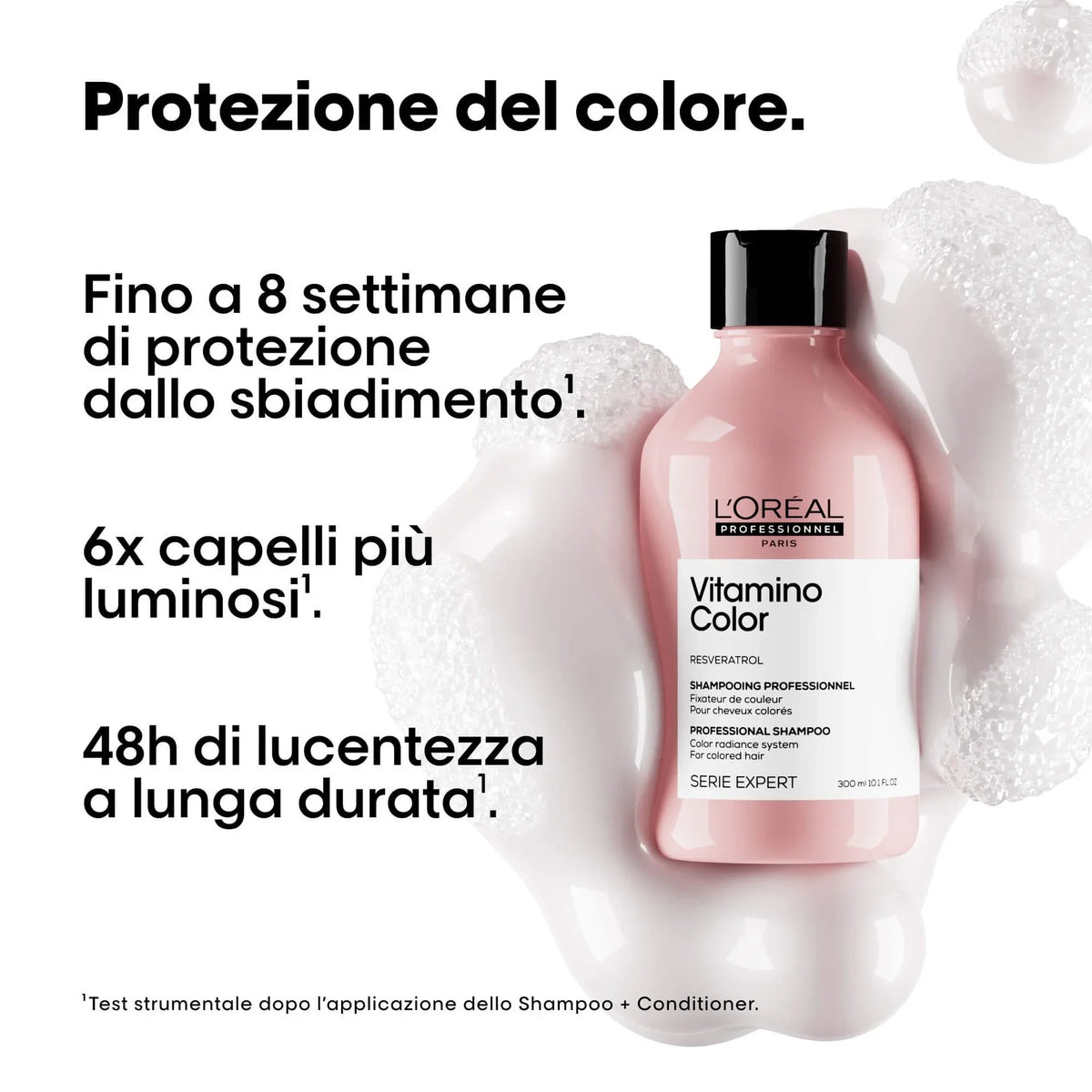 L'Oréal Professionnel Paris Shampoo Professionale per Capelli Colorati Vitamino Color Serie Expert, Formula Anti-sbiadimento 500 ml / 1500 ml