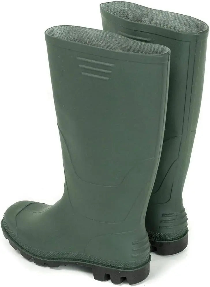 Stivali da pioggia e giardinaggio unisex high top antiscivolo | Stivali resistenti e impermeabili per esterni, lavaggio auto, pesca-Stivali in PVC di Colore Verde Alto, Altezza Ginocchio