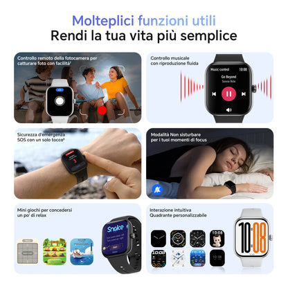 HONOR CHOICE Watch 2 Pro Uomo Donna, 1.97" Orologio Smartwatch con Chiamata Bluetooth, Batteria 14 giorni, GPS, 120+ Sportive Smart Watch con Sonno e Cardiofrequenzimetro, 5ATM per Android iOS, Nero