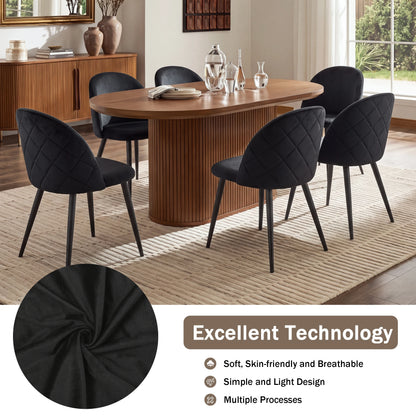 Un Set di 4 sedie da pranzo nordiche da cucina camera da letto comò in velluto Party sedie da pranzo di lusso moderne Design mobili per la casa unici
