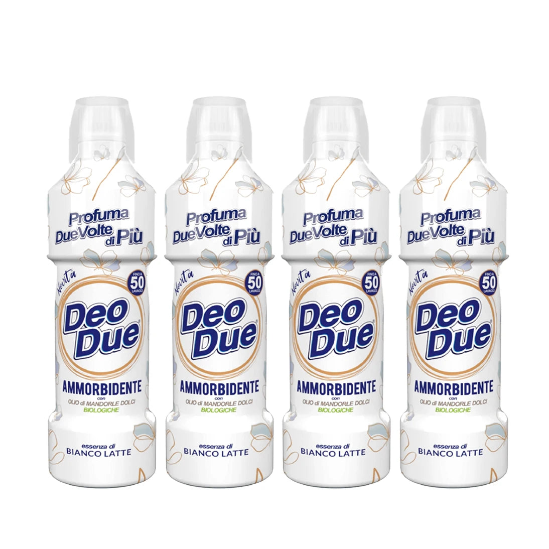 4x Deo Due Ammorbidente 1L 50lav. Totale 200lav.