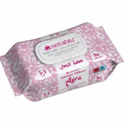 480 Salviette Umide in Fibra Ultra-Morbida per Cura Profonda e Idratazione, Ideali per Pelli Sensibili, Profumo Fresco, Box 6 Confezioni x 80 Pezzi Salviette - Bestline