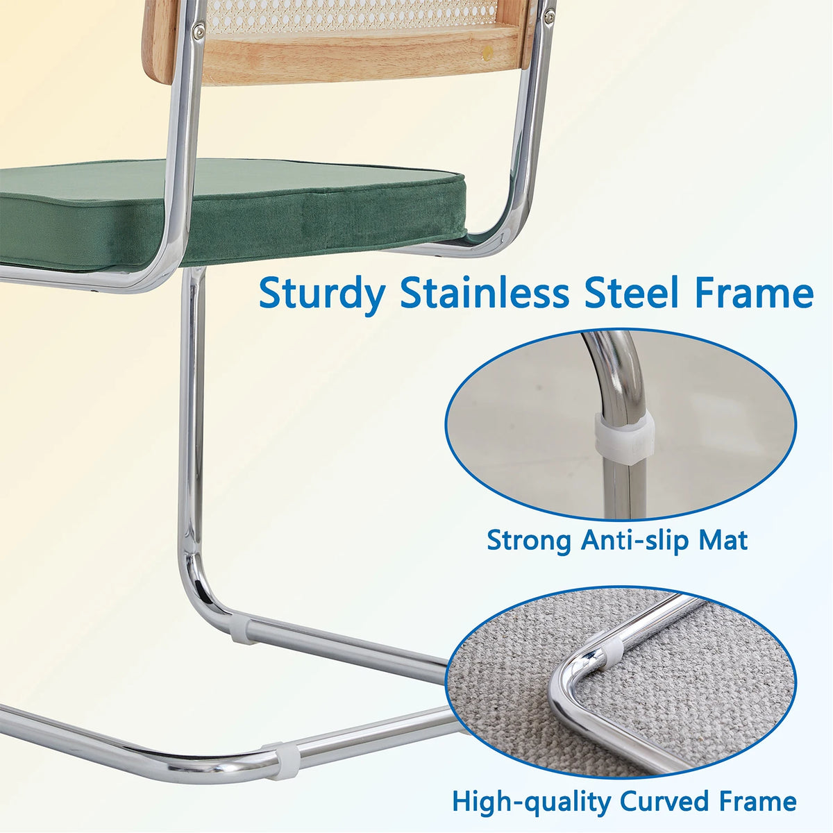 EGOONM Set di 2/4 sedie da pranzo retrò sedia in rattan di plastica casa camera da letto scrivania schienale sgabello arco computer ufficio sedile imbottito