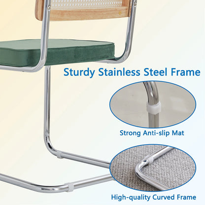 EGOONM Set di 2/4 sedie da pranzo retrò sedia in rattan di plastica casa camera da letto scrivania schienale sgabello arco computer ufficio sedile imbottito