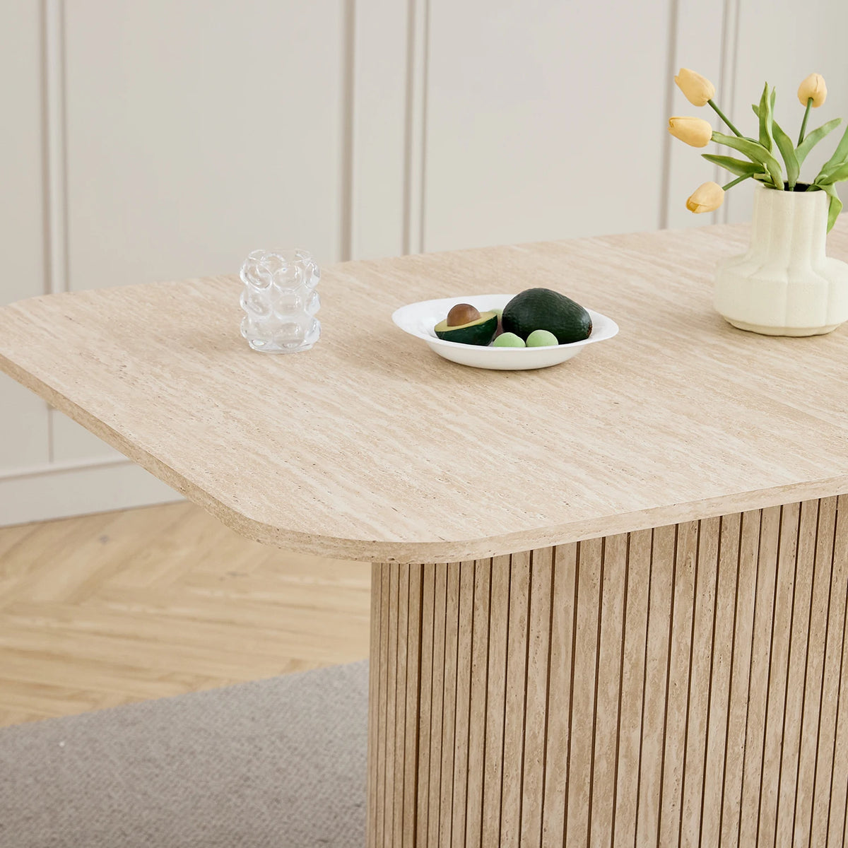 EGOONM Tavolo da pranzo rettangolare in legno massello in stile nordico, tavolo da pranzo per lettura e tempo libero, 160 * 90 cm