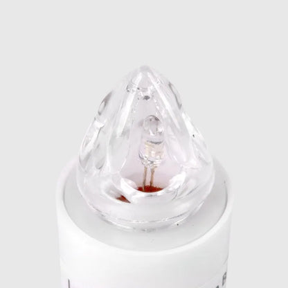 Lumino Stilo Bianco e Rosso Elettrico per Loculo Mortuario – Luce Bianca Tremolante Realistica – luce rossa intermittente-Durata 365 Giorni – Resistente alle Intemperie – Lumino a Batteria con Accensione Automatica, U