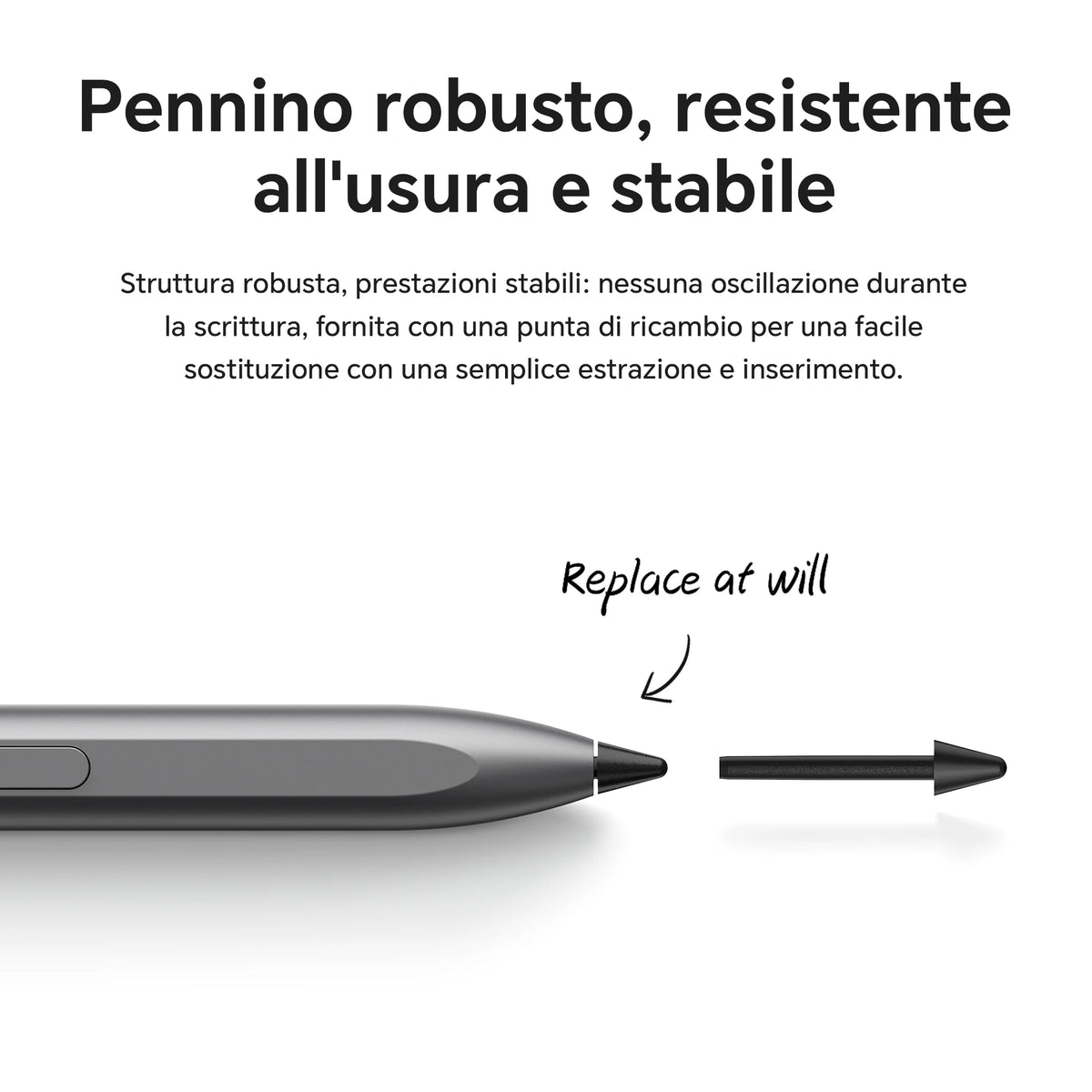HONOR CHOICE penna per HONOR Pad 10/9/X9a, ad alta sensibilità, Palm Rejection, penna touch per tablet con rilevamento dell'inclinazione, penna capacitiva con 1 punta di ricambio