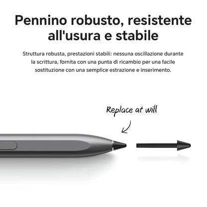 HONOR CHOICE penna per HONOR Pad 10/9/X9a, ad alta sensibilità, Palm Rejection, penna touch per tablet con rilevamento dell'inclinazione, penna capacitiva con 1 punta di ricambio