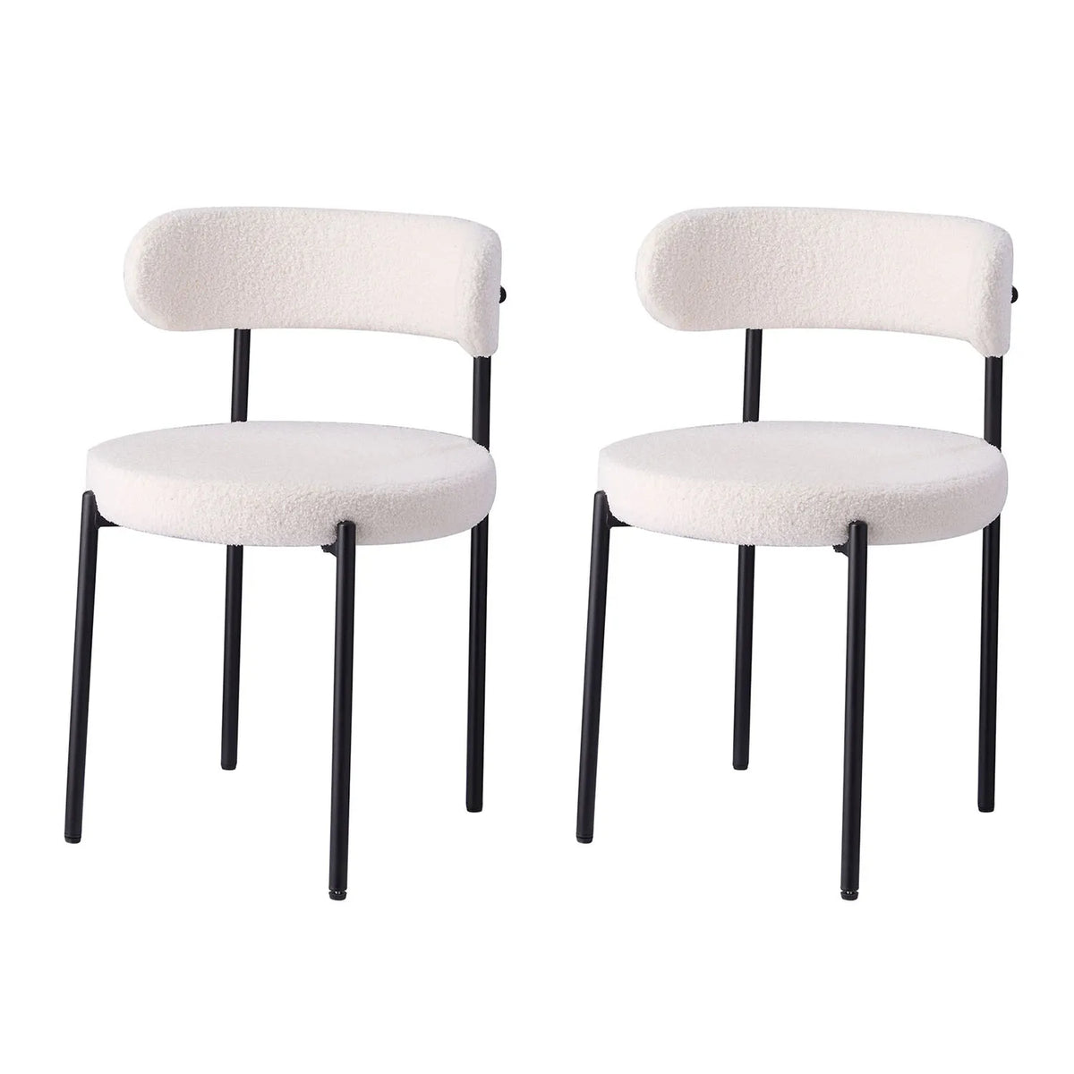 EGOONM Set di 2/4/6 Sedie da Pranzo in Stile Nordico, Sedie Imbottite in Velluto Teddy per Cucina e Sala da Pranzo