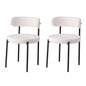 EGOONM Set di 2/4/6 Sedie da Pranzo in Stile Nordico, Sedie Imbottite in Velluto Teddy per Cucina e Sala da Pranzo