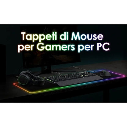 Tappetino Mouse XXL Gaming per Gioco PC, Extra Grande 800 * 300mm*40mm, Antiscivolo Impermeabile per Computer