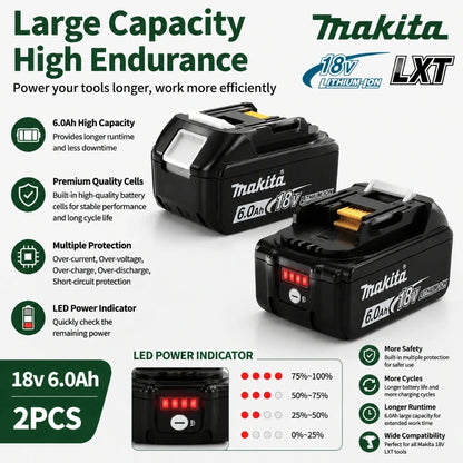 Spedita dalla Francia, nuova batteria Makita 6ah 18V 6ah bl1830b bl1840 bl1860 bl1815 bl1850b bl1850, batteria al litio di ricambio