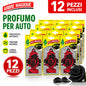 Confezione da 6, 12 o 24 Arbre Magique Black Rose, profumatori auto da appendere, fragranza raffinata e vellutata, formato scorta per auto, furgone, armadio e piccoli ambienti
