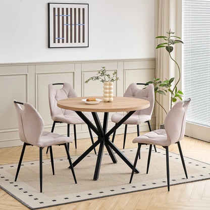 Sedia da pranzo moderna 2/4/6 pezzi, comode sedie imbottite con gambe in metallo per cucina/soggiorno/camera da letto