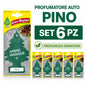 Confezione da 6, 12 o 24 Arbre Magique Pino, profumatori auto da appendere, fragranza piacevole e rinfrescante, formato scorta per auto, furgone, armadio e piccoli ambienti