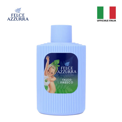 Confezione da 12 Felce Azzurra Talco Fresco 200 g, talco profumato per la cura quotidiana del corpo, 2,4 kg totali