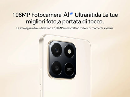 HONOR 400 Smart 4G Smartphone, Display 6.77" 120Hz, Batteria 6500mAh Doppia Cella, Fotocamera AI 108MP, Certificazione SGS 5 Stelle, Resistenza IP65, NFC, Dual SIM, Android 15