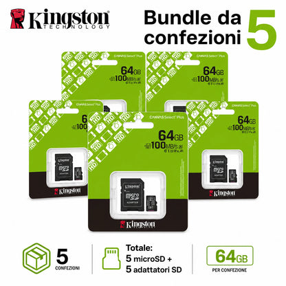 Confezione da 5 schede di memoria Micro SD 132 GB, 256 GB o 512 GB, classe 10 UHS-I MicroSDXC A1, memoria per smartphone, tablet, fotocamere, drone e video 4K