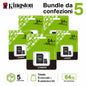 Confezione da 5 schede di memoria Micro SD 132 GB, 256 GB o 512 GB, classe 10 UHS-I MicroSDXC A1, memoria per smartphone, tablet, fotocamere, drone e video 4K