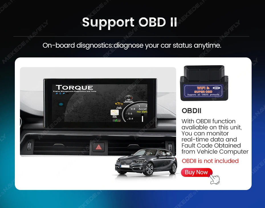 MEKEDE 8.8 "CarPlay Auto Android 14 Autoradio Radio Per Audi Q5 2010-2017 8 Core BT di Navigazione GPS DSP WIFI Lettori Multimediale