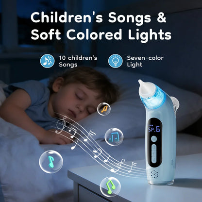 MAMIJOY U95 Aspiratore nasale elettrico per bambini e funzione nebulizzatore 6 modalità di aspirazione e nebulizzatore musicale per bambini e pulitore nasale