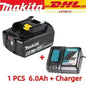 Spedita dalla Francia, nuova batteria Makita 6ah 18V 6ah bl1830b bl1840 bl1860 bl1815 bl1850b bl1850, batteria al litio di ricambio