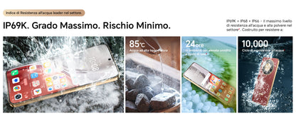 HONOR Magic8 Lite Smartphone 5G, Tripla Resistenza-IP69K, 7500 mAh, Fotocamera AI 108 MP con OIS, Display AMOLED da 6.79 Pollici Cellulari, AI Intelligente, Dual SIM, NFC