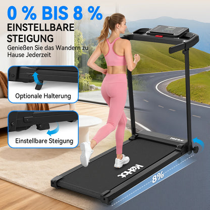 Tapis Roulant Kehot per Casa 1-12Km/H 8% Inclinazione App Bluetooth 12 Programmi di Allenamento Tapis Roulant Pieghevole per Palestra Domestica