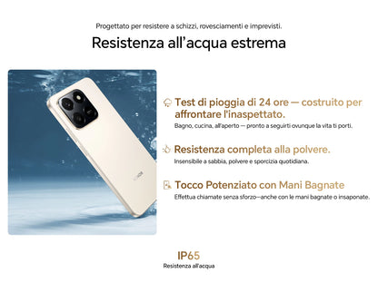 HONOR 400 Smart 4G Smartphone, Display 6.77" 120Hz, Batteria 6500mAh Doppia Cella, Fotocamera AI 108MP, Certificazione SGS 5 Stelle, Resistenza IP65, NFC, Dual SIM, Android 15