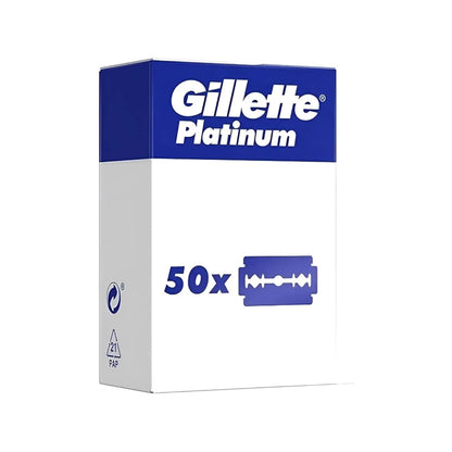 Confezione da 10 Gillette Platinum Ricambi 5 pz, 50 lamette totali per rasatura tradizionale e uso quotidiano