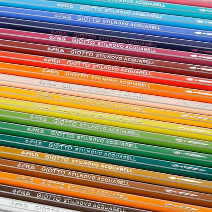 Pastelli Giotto Stilnovo 24 Colori Mina 33 mm Forma Esagonale Spazio Nome Vernice Base Acqua 18 cm Scuola