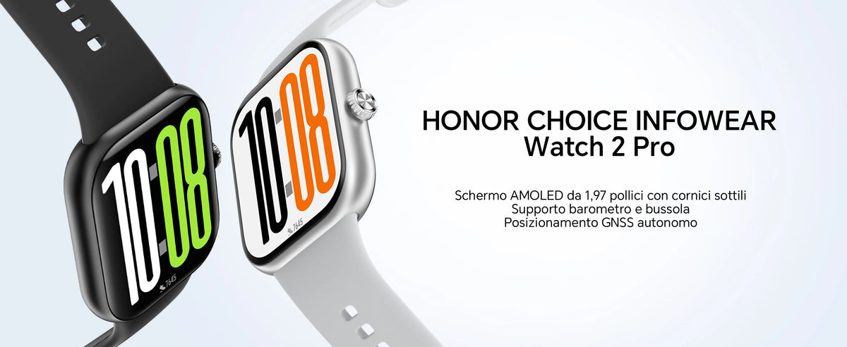 HONOR CHOICE Watch 2 Pro Uomo Donna, 1.97" Orologio Smartwatch con Chiamata Bluetooth, Batteria 14 giorni, GPS, 120+ Sportive Smart Watch con Sonno e Cardiofrequenzimetro, 5ATM per Android iOS, Nero